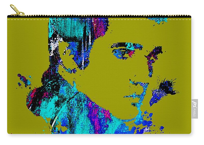 Elvis Zip Pouch featuring the mixed media Elvis Presley Collection #51 by Marvin Blaine