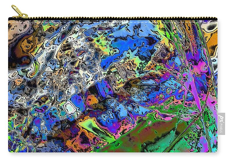 Digital Art Zip Pouch featuring the digital art Abstract #53 by Belinda Cox