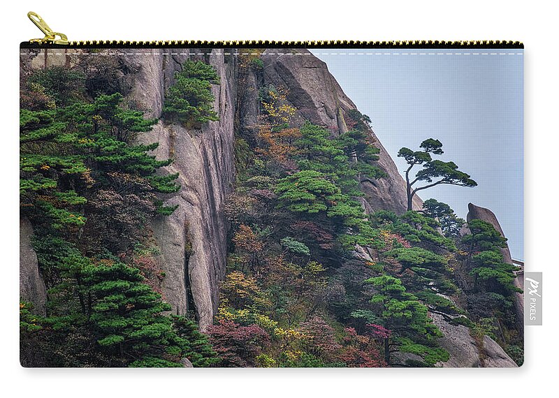 Anhui Province Zip Pouch featuring the photograph 5782- Yellow Mountains by David Lange