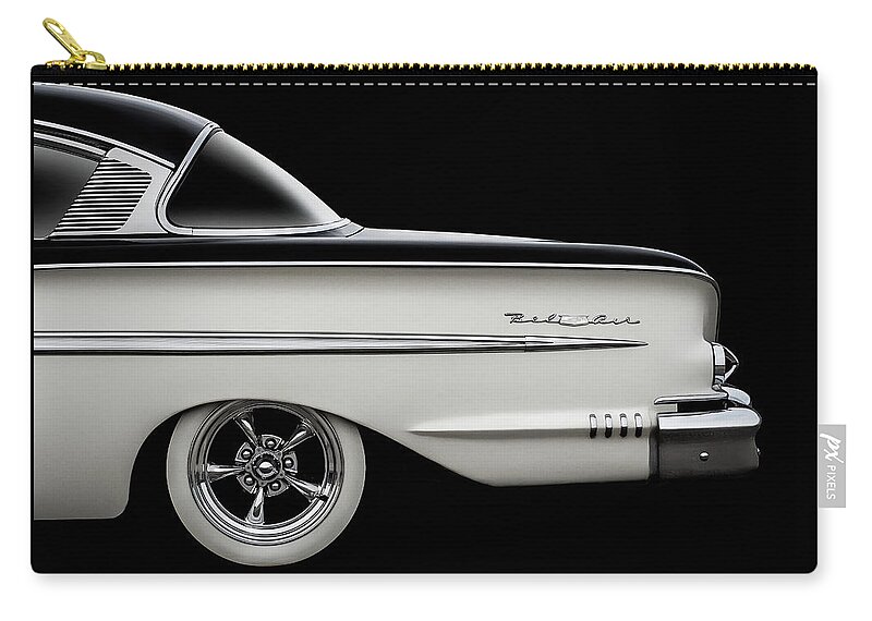 Vintage Carry-all Pouch featuring the digital art 58 BelAir Details by Douglas Pittman