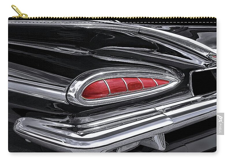  Zip Pouch featuring the photograph 59 Chevy tail light detail by Gary Warnimont