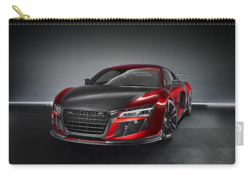 Audi R8 Zip Pouch featuring the digital art Audi R8 #6 by Maye Loeser