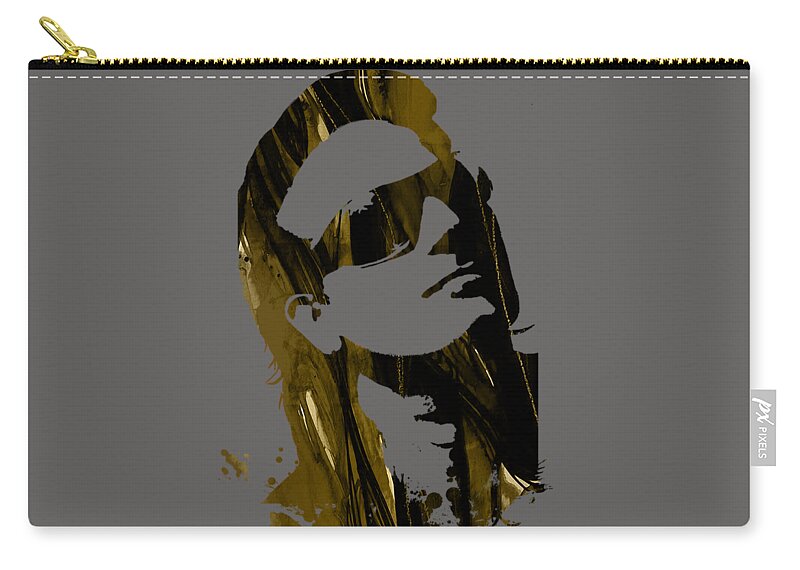 Bono Zip Pouch featuring the mixed media Bono Collection #6 by Marvin Blaine