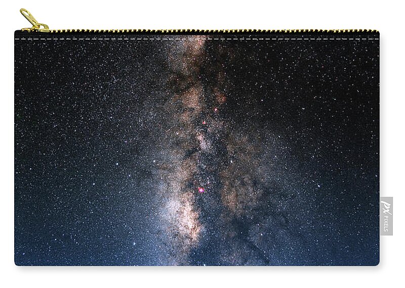 Astronomy Zip Pouch featuring the photograph Milky Way by Larry Landolfi