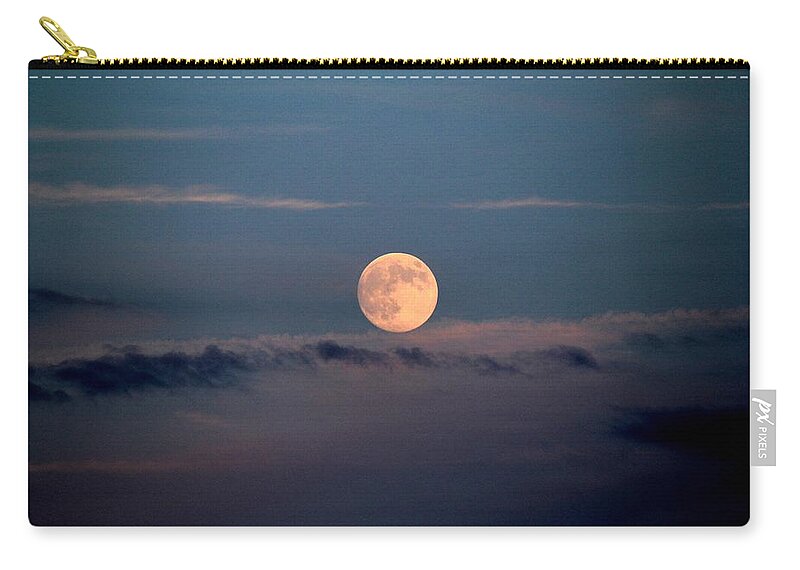 Moon Zip Pouch featuring the photograph Moons #6 by Donn Ingemie