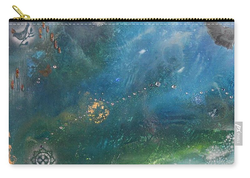 Dream Zip Pouch featuring the mixed media Dream by MiMi Stirn