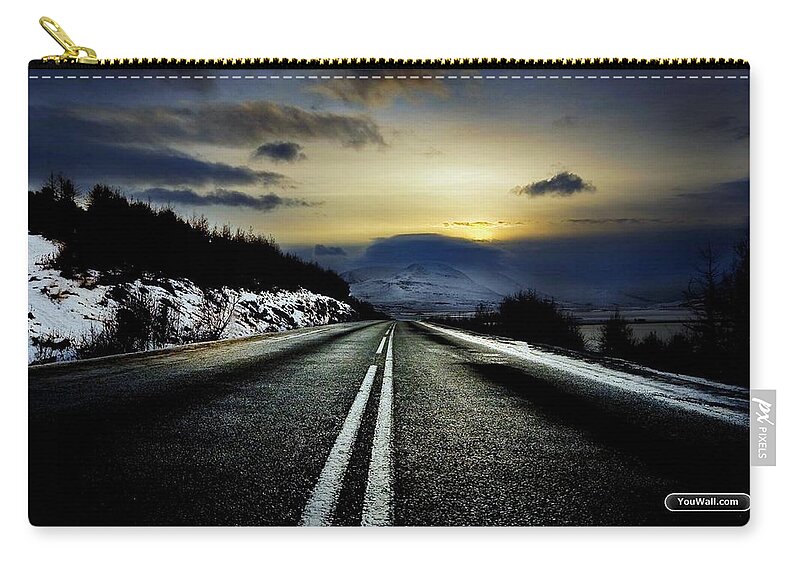 Road Zip Pouch featuring the photograph Road #6 by Mariel Mcmeeking