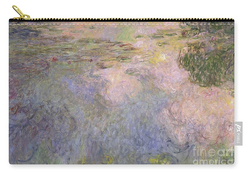 Monet Zip Pouch featuring the painting The Waterlily Pond by Claude Monet