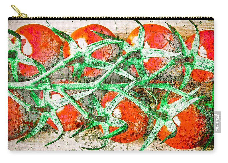 Agriculture Zip Pouch featuring the photograph Tomatoes #6 by Tom Gowanlock