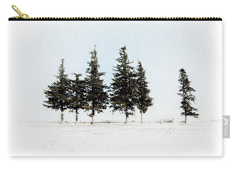 Pine Carry-all Pouch featuring the photograph 6 Trees by Troy Stapek