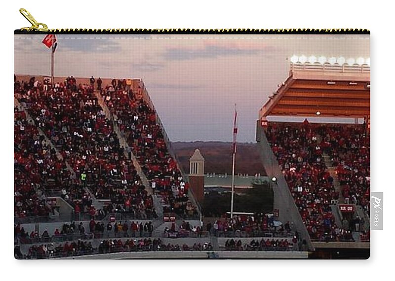 Gameday Zip Pouch featuring the photograph Upperdeck Panorama by Kenny Glover