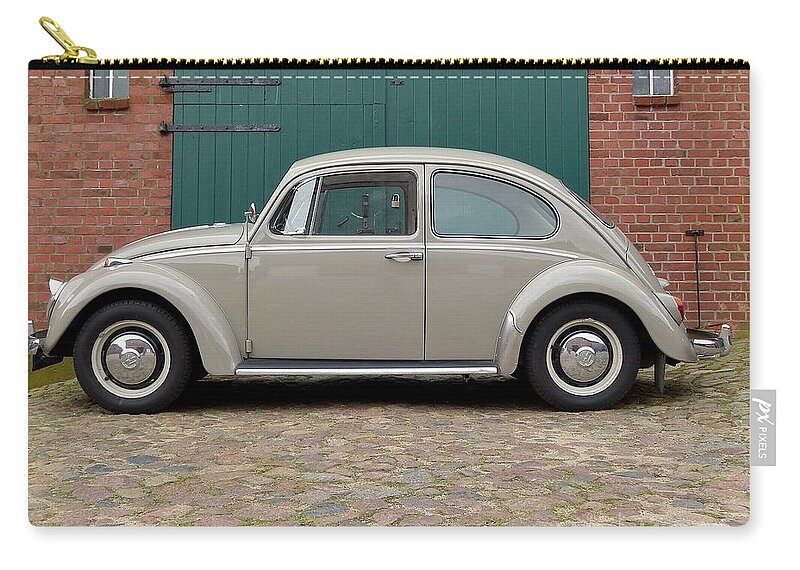 Volkswagen Beetle Zip Pouch featuring the photograph Volkswagen Beetle #6 by Mariel Mcmeeking