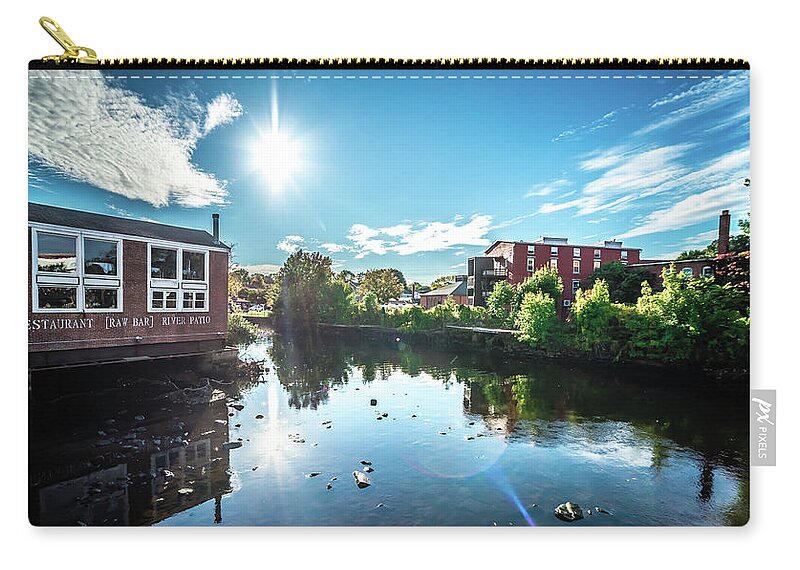 Town Zip Pouch featuring the photograph Westerly is a town on the southwestern shoreline of Washington C #6 by Alex Grichenko