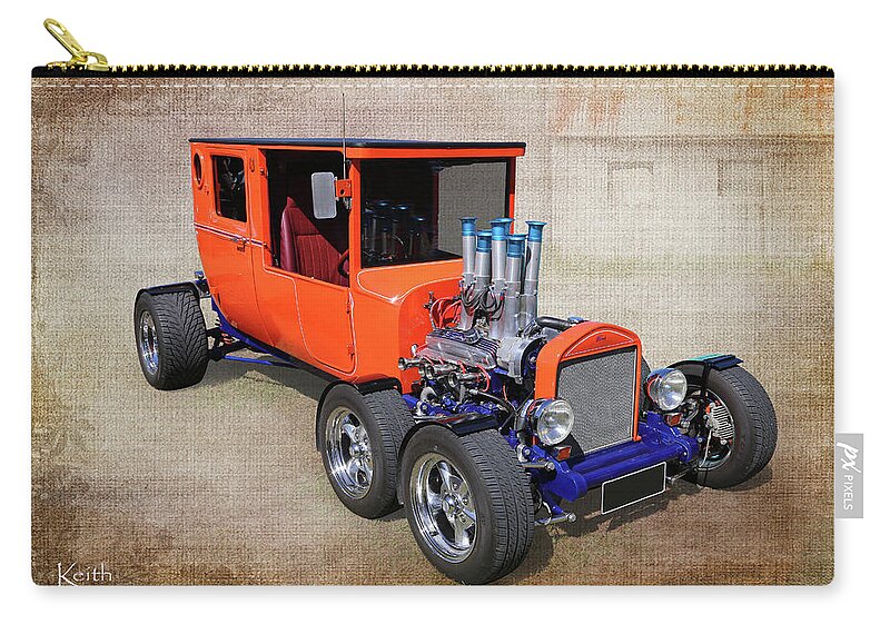Car Zip Pouch featuring the photograph 6 Wheels by Keith Hawley