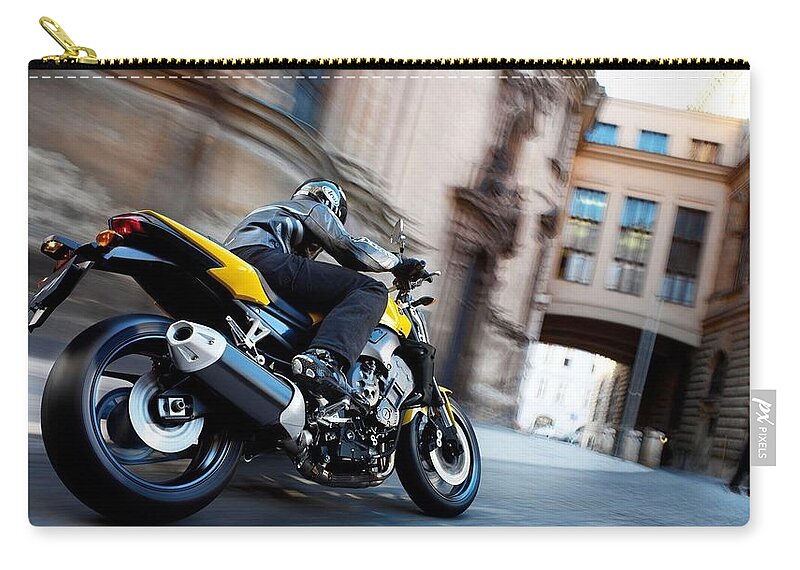 Yamaha Zip Pouch featuring the photograph Yamaha #6 by Jackie Russo