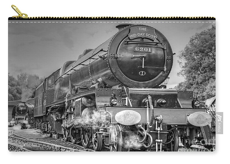 Steam Zip Pouch featuring the photograph 6201 Princess Elizabeth at Swanwick by David Birchall