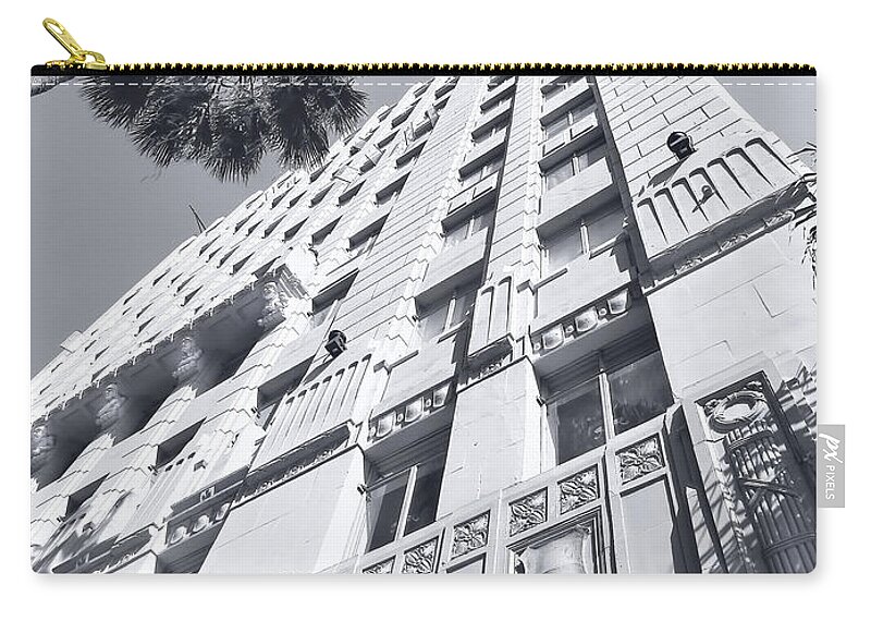 Hollywood And Vine Street Zip Pouch featuring the photograph 6253 Hollywood at Vine by Jennie Breeze