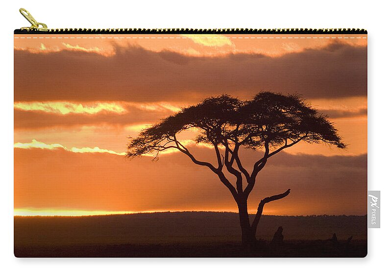 Africa Zip Pouch featuring the photograph African Sunrise #1 by Michele Burgess