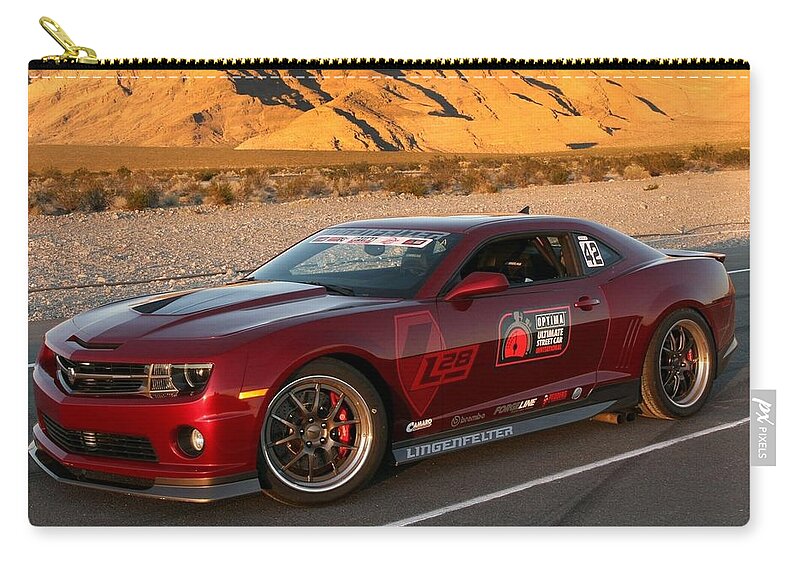 Chevrolet Camaro Zip Pouch featuring the photograph Chevrolet Camaro #7 by Mariel Mcmeeking
