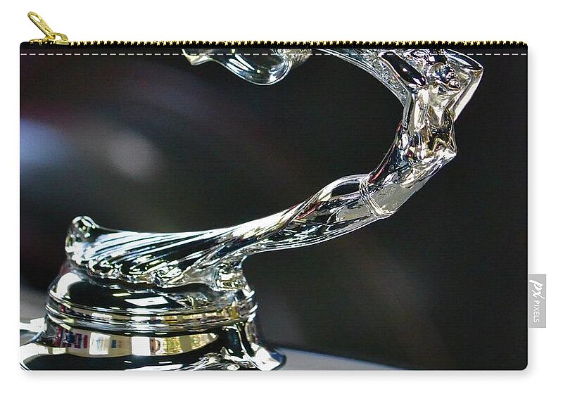  Zip Pouch featuring the photograph Hood Ornament #7 by Dean Ferreira