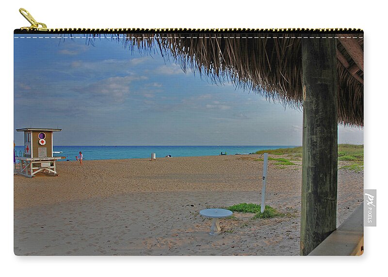 Surf Zip Pouch featuring the photograph 7- Southern Beach by Joseph Keane
