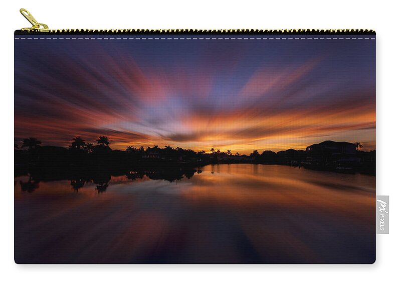 Naples Zip Pouch featuring the photograph Sunrise at Naples, Florida by Peter Lakomy