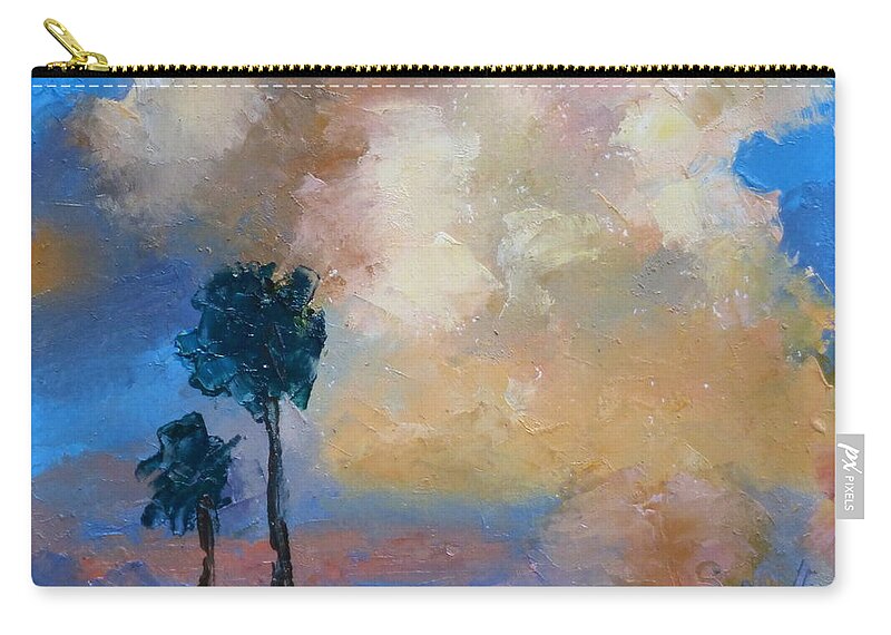 Oil Painting Zip Pouch featuring the painting Sunset #8 by Susan Woodward