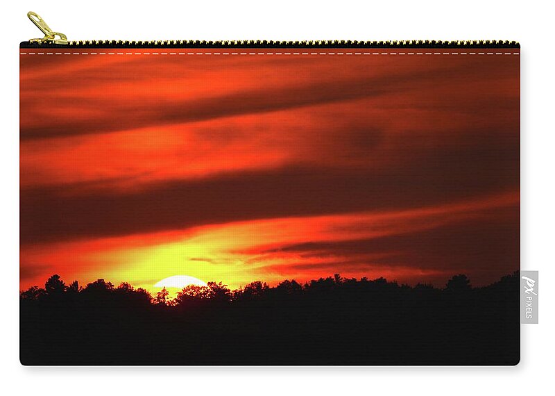 Abstract Zip Pouch featuring the photograph 7.27 AM 9-11-2017 Two #727 by Lyle Crump