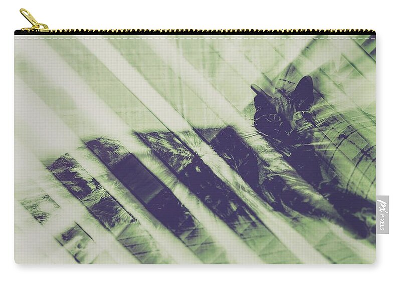 Wallpaper Carry-all Pouch featuring the digital art 76 by Marko Sabotin