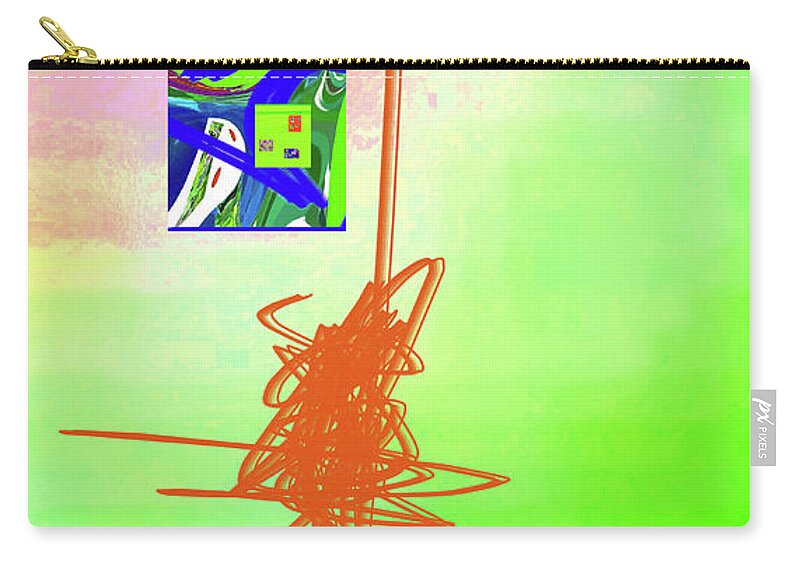Walter Paul Bebirian Zip Pouch featuring the digital art 8-30-2015abcdefghijklmnopqrtuvwxy by Walter Paul Bebirian