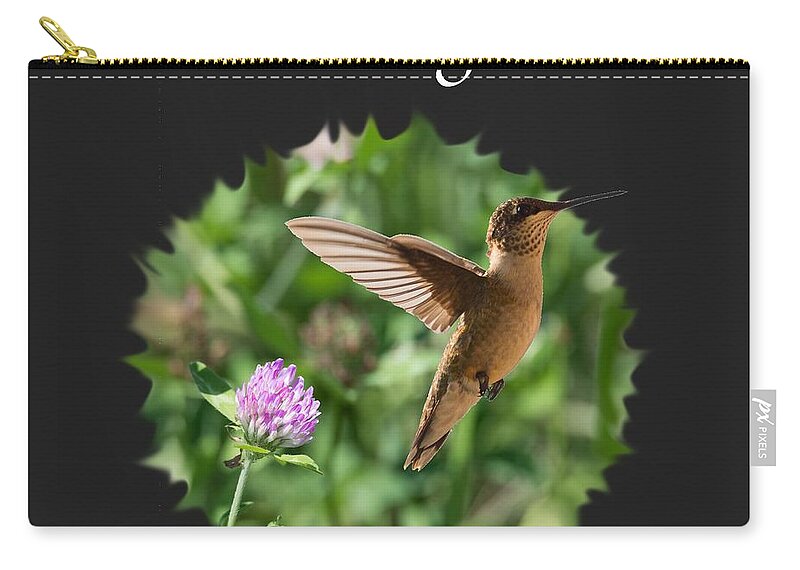 Hummingbird Zip Pouch featuring the photograph Hummingbird by Holden The Moment