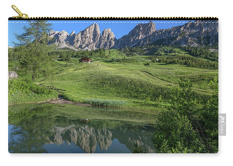 Gardena Pass Zip Pouch featuring the photograph Passo Gardena - Dolomiti #8 by Joana Kruse