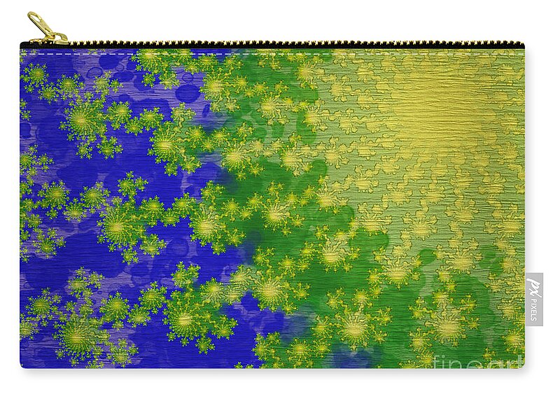 Pattern Zip Pouch featuring the digital art Patterns of Life by RT #8 by Esoterica Art Agency