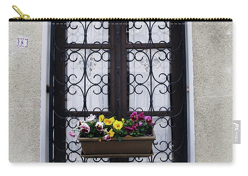 Window Zip Pouch featuring the photograph 8 Rue Amboise by Rick Locke - Out of the Corner of My Eye