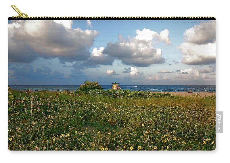 Sunflowers Zip Pouch featuring the photograph 8- Sunflowers In Paradise by Joseph Keane