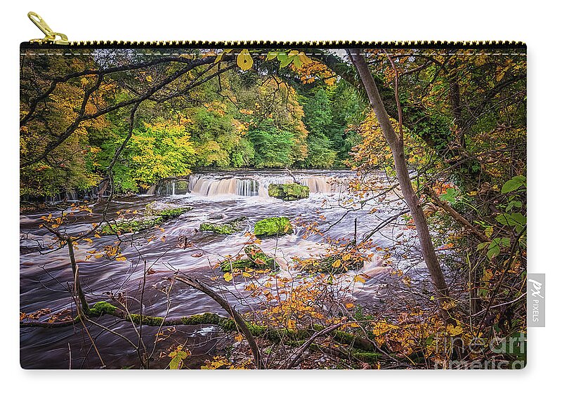 Waterfall Zip Pouch featuring the photograph Aysgarth Falls #82 by Mariusz Talarek