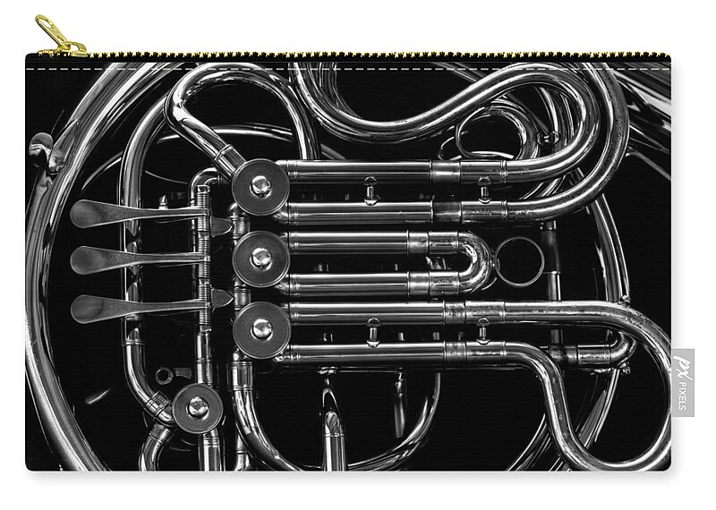 French Horn Zip Pouch featuring the photograph 8D by Constance Sanders