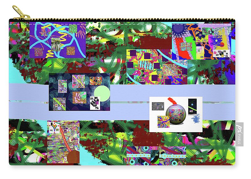 Walter Paul Bebirian Zip Pouch featuring the digital art 9-17-2015dabcdefghijklmnopqrtuvwx by Walter Paul Bebirian