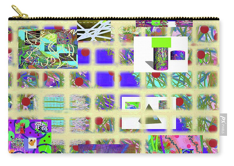 Walter Paul Bebirian Zip Pouch featuring the digital art 9-3-2015fabcd by Walter Paul Bebirian