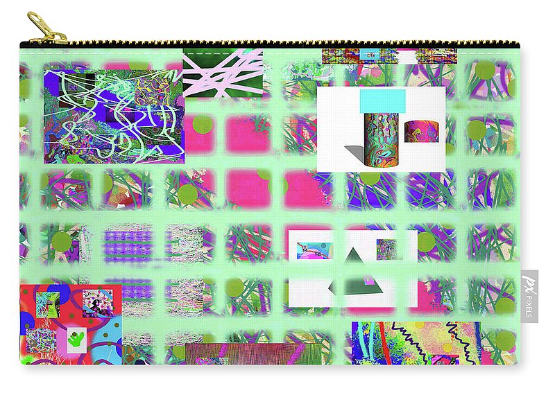 Walter Paul Bebirian Zip Pouch featuring the digital art 9-3-2015fabcdefghijklmnopqrtuvwxyzabcdefg by Walter Paul Bebirian