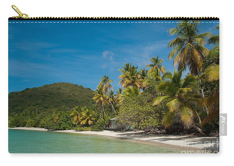Virgin Islands Zip Pouch featuring the photograph Cinnamon Bay beach on Saint John - United States Virgin Island #9 by Anthony Totah