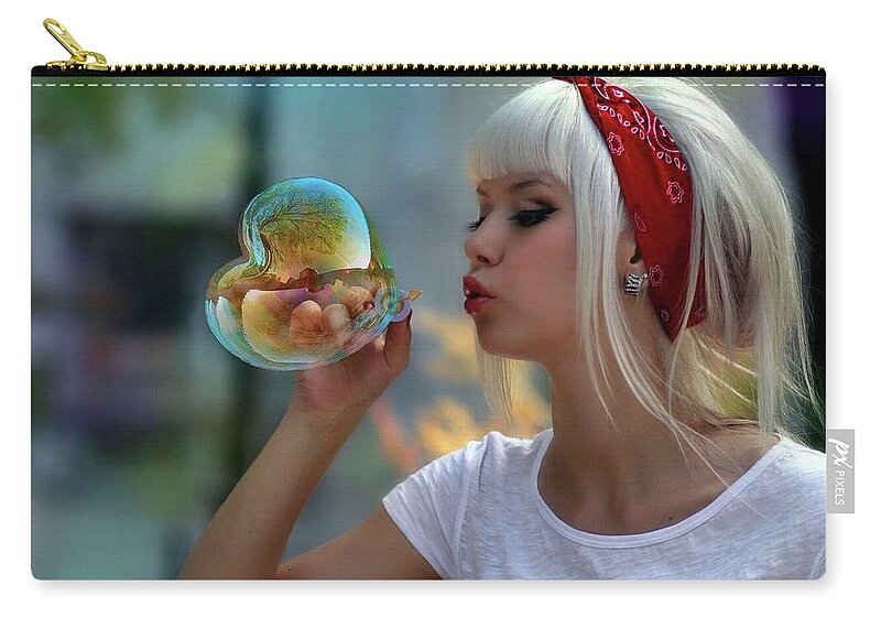 Face Zip Pouch featuring the photograph Face #9 by Jackie Russo