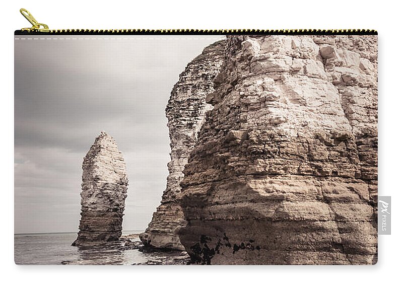 Cliffs Zip Pouch featuring the photograph Flamborough Head, North Yorkshire, UK by Mariusz Talarek