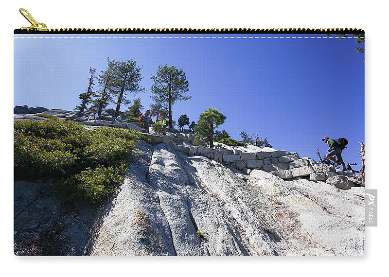 Half Dome Zip Pouch featuring the photograph Half Dome rock at Yosemite national Park #9 by Gal Eitan