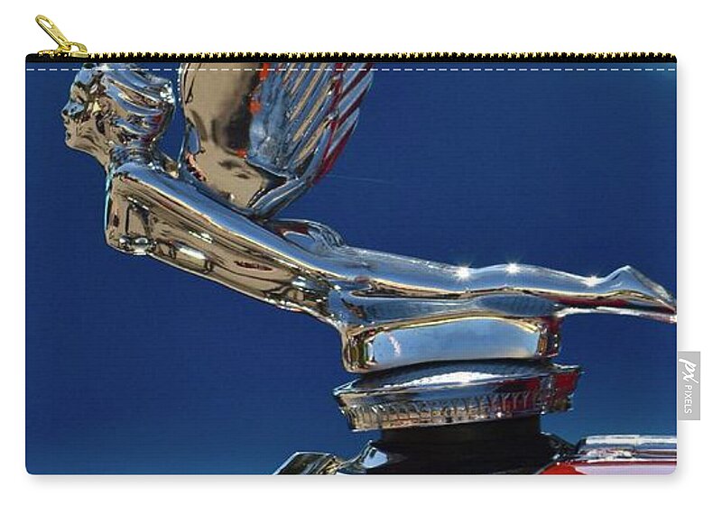  Carry-all Pouch featuring the photograph Hood Ornament by Dean Ferreira