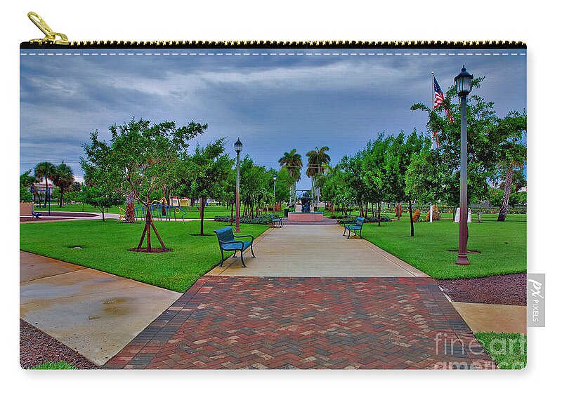 Kelsey Park Zip Pouch featuring the photograph 9- Kelsey Park, Lake Park, Florida by Joseph Keane
