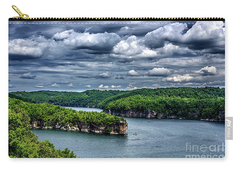 Long Point Zip Pouch featuring the photograph Long Point Summersville Lake #11 by Thomas R Fletcher