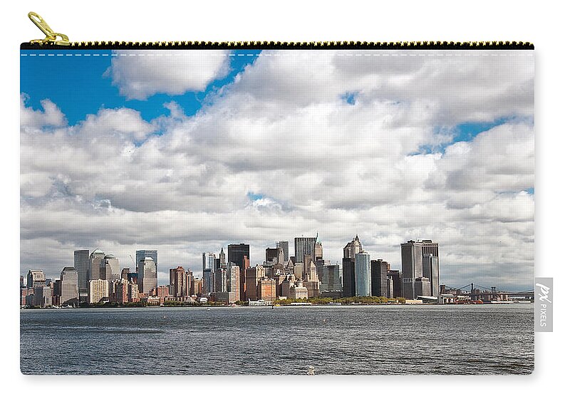 New York Zip Pouch featuring the digital art New York #9 by Super Lovely
