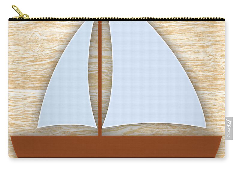 Sailing Zip Pouch featuring the mixed media Sailing Collection #8 by Marvin Blaine