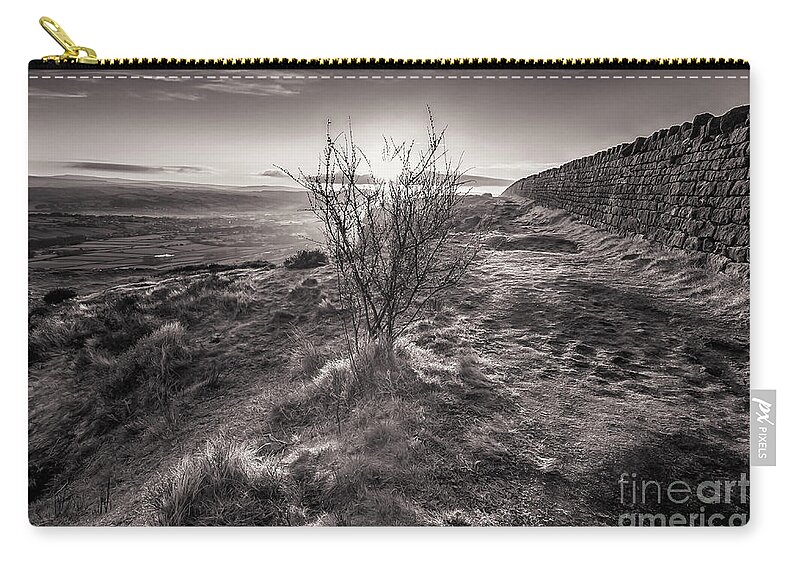 Cowling Zip Pouch featuring the photograph Sunrise in Cowling on last day of April #9 by Mariusz Talarek
